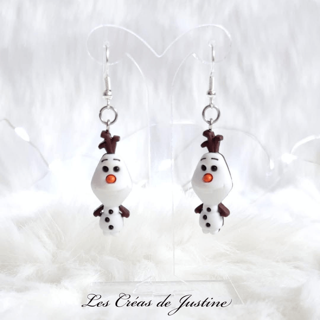 Boucles d'oreilles olaf kawaii 