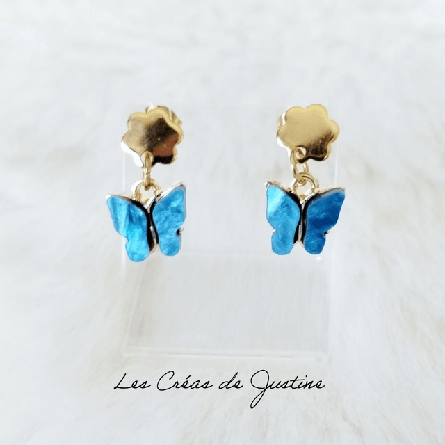 Papillons bleu turquoise 