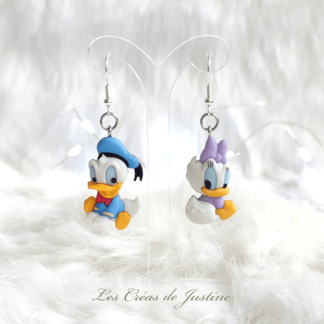 Boucles d'oreilles Donald et Daisy baby