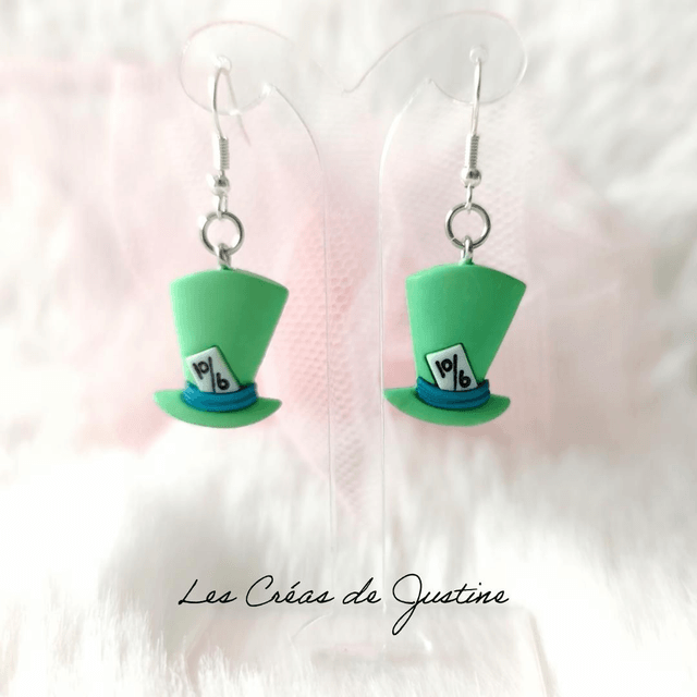 Boucles d'oreilles chapeau du chapelier fou 