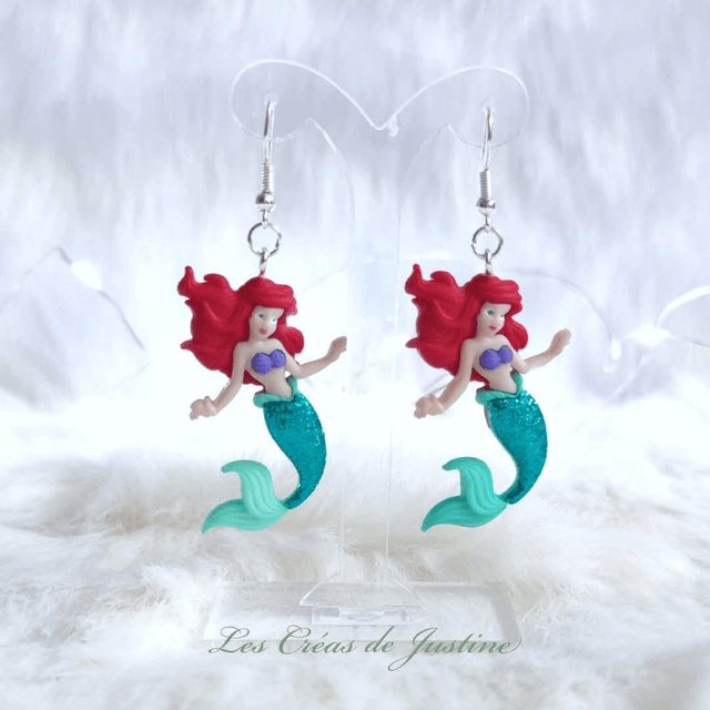 Boucles d'oreilles Ariel la Petite sirène 