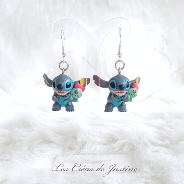 Boucles d&#039;oreilles Stitch et Souillon 