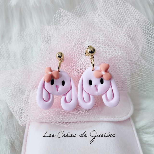 Boucles d&#039;oreilles lapin 