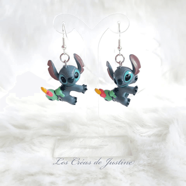 Boucles d&#039;oreilles Stitch et Souillon 