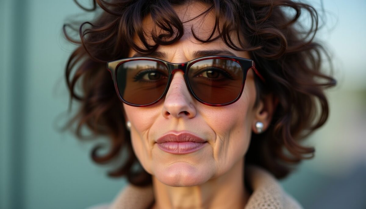 Coiffures élégantes pour femmes de 50 ans aux cheveux frisés porteurs de lunettes : Nos inspirations incontournables