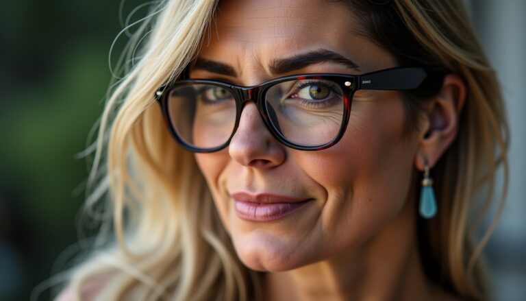 Coiffures élégantes pour femmes de 50 ans avec lunettes et cheveux fins