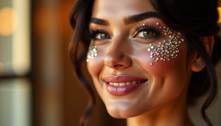 Maquillage strass : le guide essentiel pour scintiller en toutes occasions