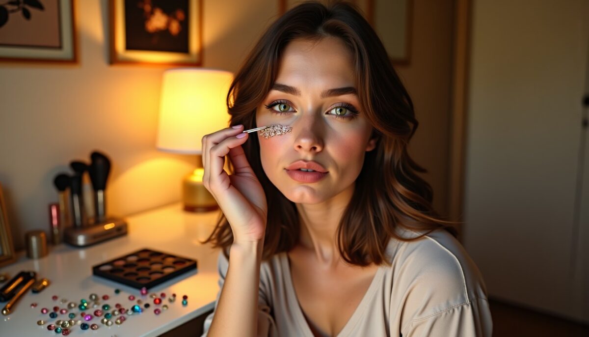Astuces incontournables pour poser des strass sur le visage comme une experte