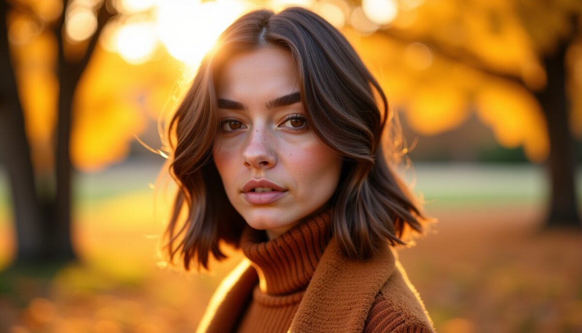 Idées tendance de coupes mi-longues dégradées pour affiner un visage rond